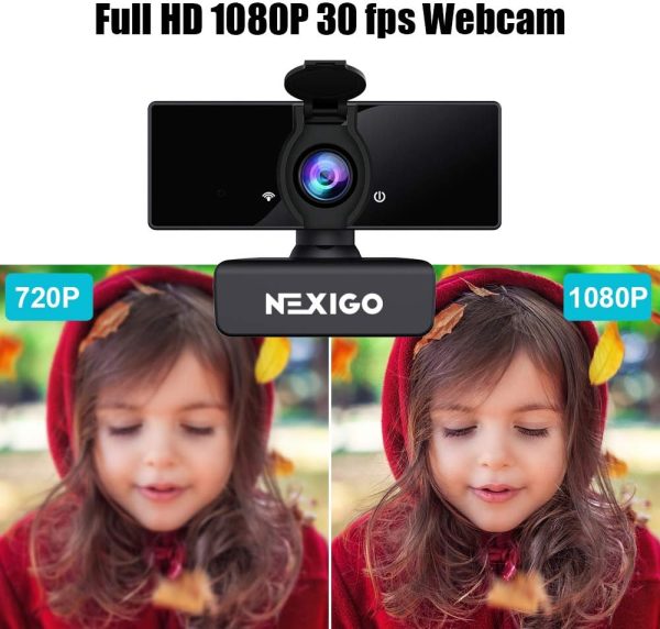 NexiGo N660 1080P Business Webcam, Dual Microphone & Privacy Cover, USB FHD Web Computer Camera, Plug and Play, for Zoom/Skype/Teams/Webex, Laptop MAC PC Desktop - Image 4