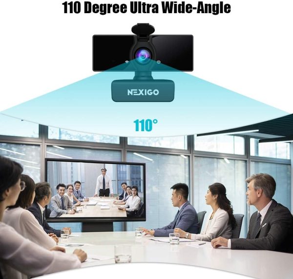 NexiGo N660 1080P Business Webcam, Dual Microphone & Privacy Cover, USB FHD Web Computer Camera, Plug and Play, for Zoom/Skype/Teams/Webex, Laptop MAC PC Desktop - Image 6