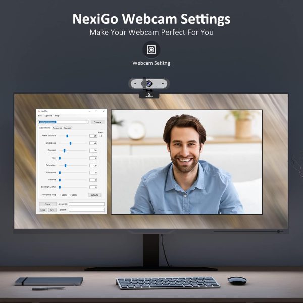 NexiGo N660P 1080P 60FPS Webcam with Software Control, Dual Microphone & Cover, Autofocus, HD USB Computer Web Camera, for OBS/Gaming/Zoom/Skype/FaceTime/Teams/Twitch - Image 4
