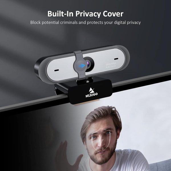NexiGo N660P 1080P 60FPS Webcam with Software Control, Dual Microphone & Cover, Autofocus, HD USB Computer Web Camera, for OBS/Gaming/Zoom/Skype/FaceTime/Teams/Twitch - Image 6